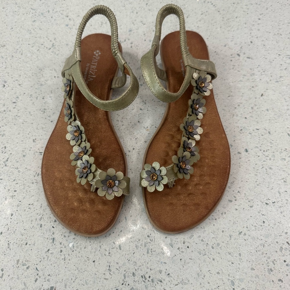 Patrizia by Spring Step - Gold Floral Women's Sandals